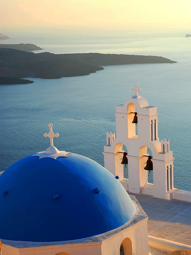 blue domed church by marcelgermain