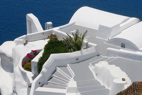 white-washed houses in Santorini