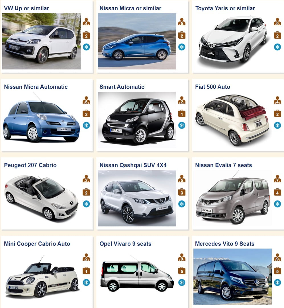 cars for rental in santorini